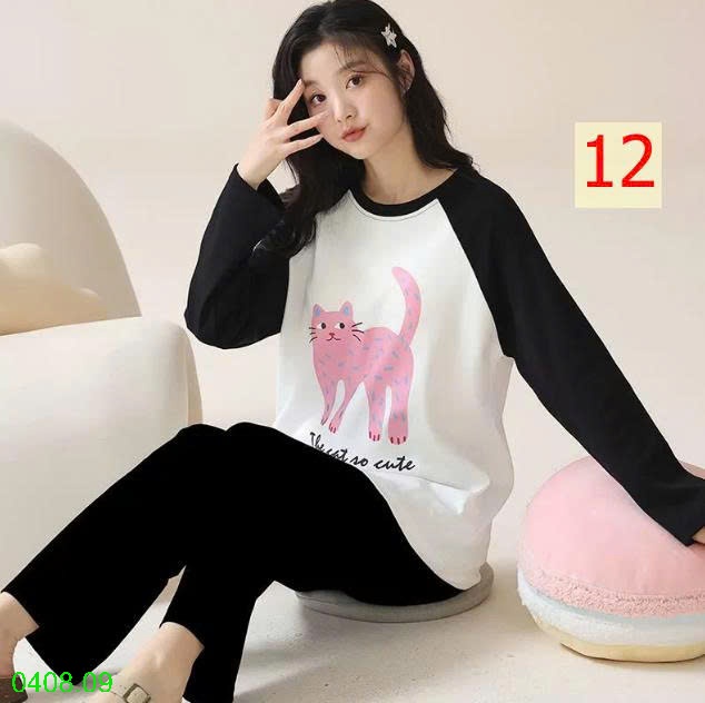 25HA0408.09 - BỘ THU ĐÔNG DÀI TAY KÈM BRA CHO NỮ