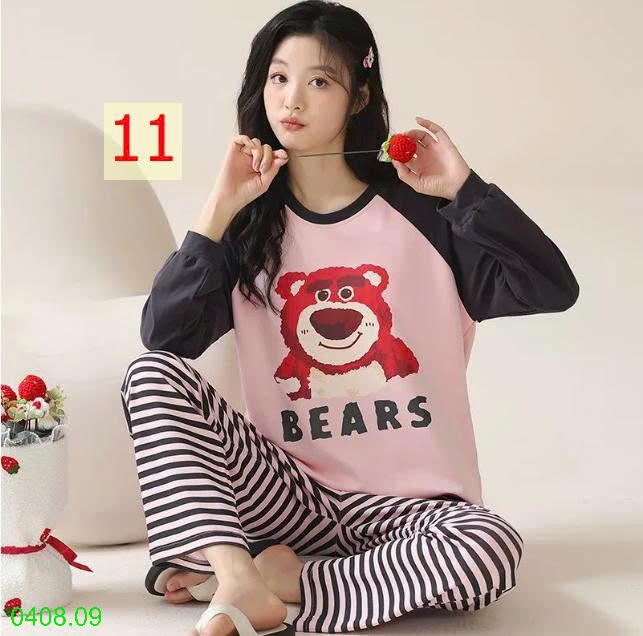 25HA0408.09 - BỘ THU ĐÔNG DÀI TAY KÈM BRA CHO NỮ