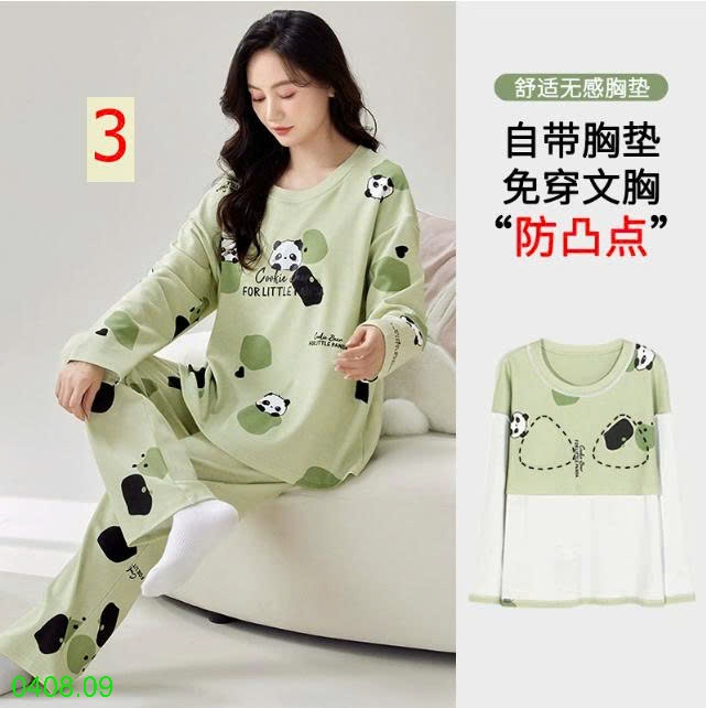 25HA0408.09 - BỘ THU ĐÔNG DÀI TAY KÈM BRA CHO NỮ