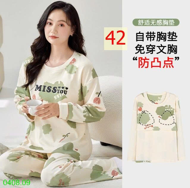 25HA0408.09 - BỘ THU ĐÔNG DÀI TAY KÈM BRA CHO NỮ