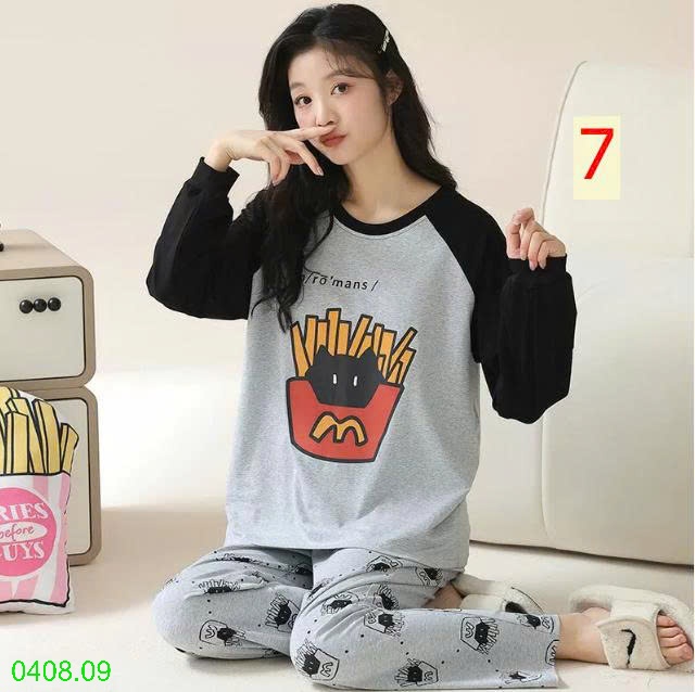 25HA0408.09 - BỘ THU ĐÔNG DÀI TAY KÈM BRA CHO NỮ