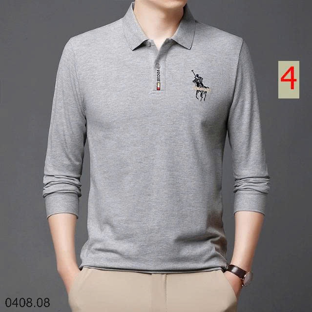25HA0408.08 - ÁO POLO DÀI TAY THÊU HÌNH NGỰA