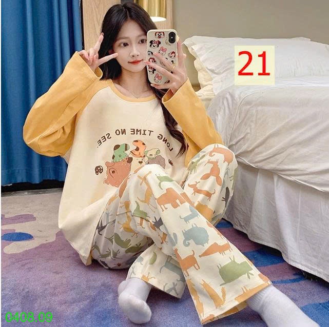 25HA0408.09 - BỘ THU ĐÔNG DÀI TAY KÈM BRA CHO NỮ
