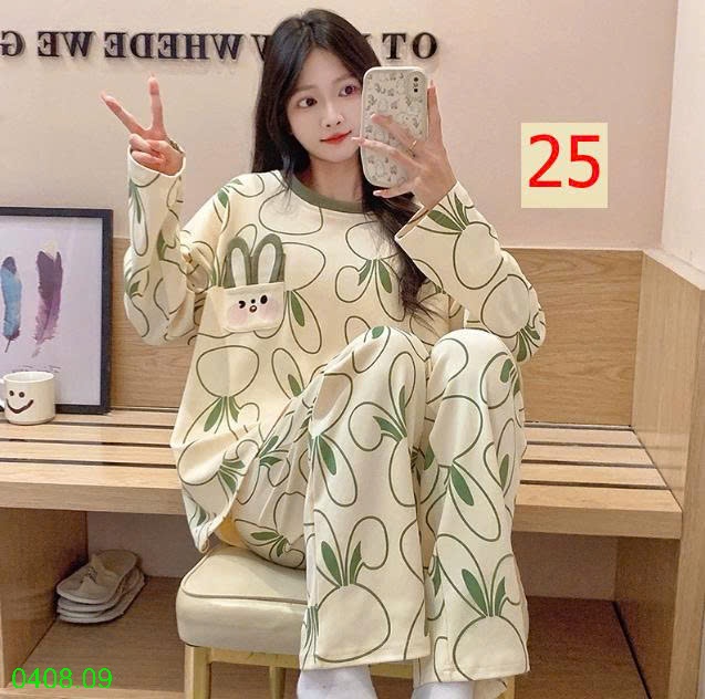 25HA0408.09 - BỘ THU ĐÔNG DÀI TAY KÈM BRA CHO NỮ
