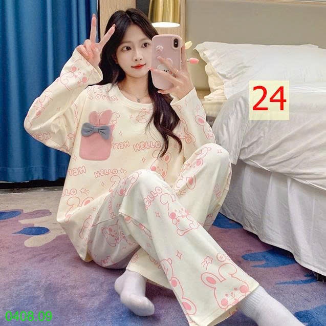 25HA0408.09 - BỘ THU ĐÔNG DÀI TAY KÈM BRA CHO NỮ