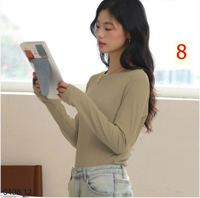 25HA0408.12 - ÁO THU ĐÔNG CỔ TRÒN NỮ