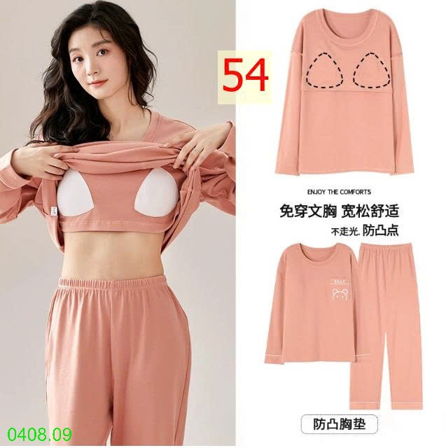25HA0408.09 - BỘ THU ĐÔNG DÀI TAY KÈM BRA CHO NỮ