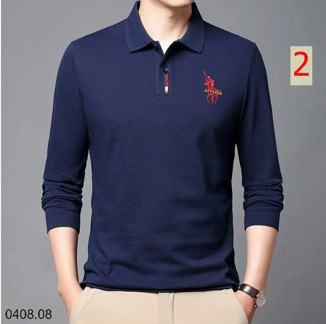 25HA0408.08 - ÁO POLO DÀI TAY THÊU HÌNH NGỰA
