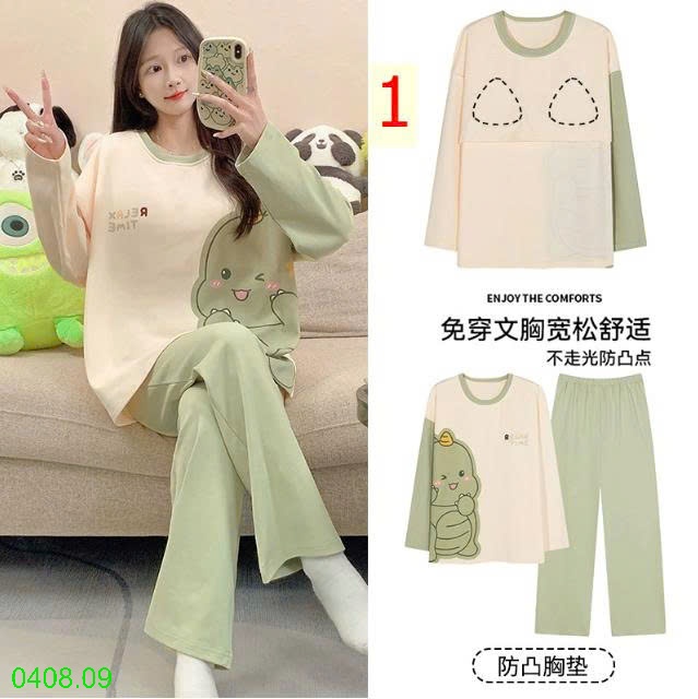 25HA0408.09 - BỘ THU ĐÔNG DÀI TAY KÈM BRA CHO NỮ