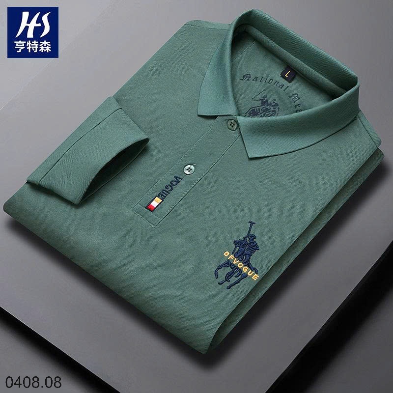 25HA0408.08 - ÁO POLO DÀI TAY THÊU HÌNH NGỰA