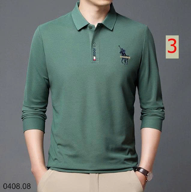 25HA0408.08 - ÁO POLO DÀI TAY THÊU HÌNH NGỰA