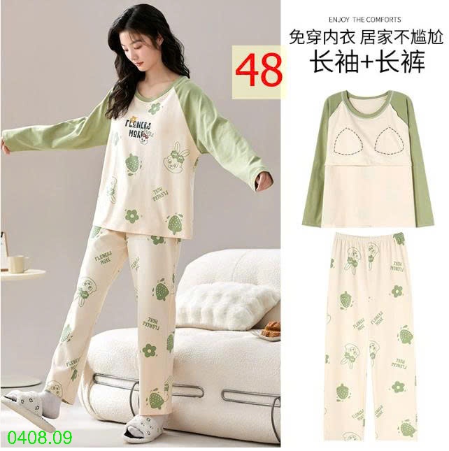25HA0408.09 - BỘ THU ĐÔNG DÀI TAY KÈM BRA CHO NỮ