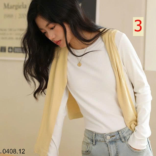 25HA0408.12 - ÁO THU ĐÔNG CỔ TRÒN NỮ