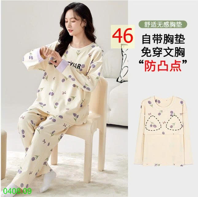 25HA0408.09 - BỘ THU ĐÔNG DÀI TAY KÈM BRA CHO NỮ
