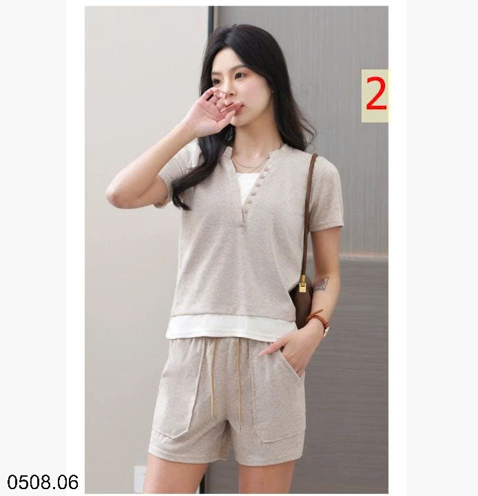 25HA0508.06 - BỘ GẠO NẾP NHUNG CHO NỮ