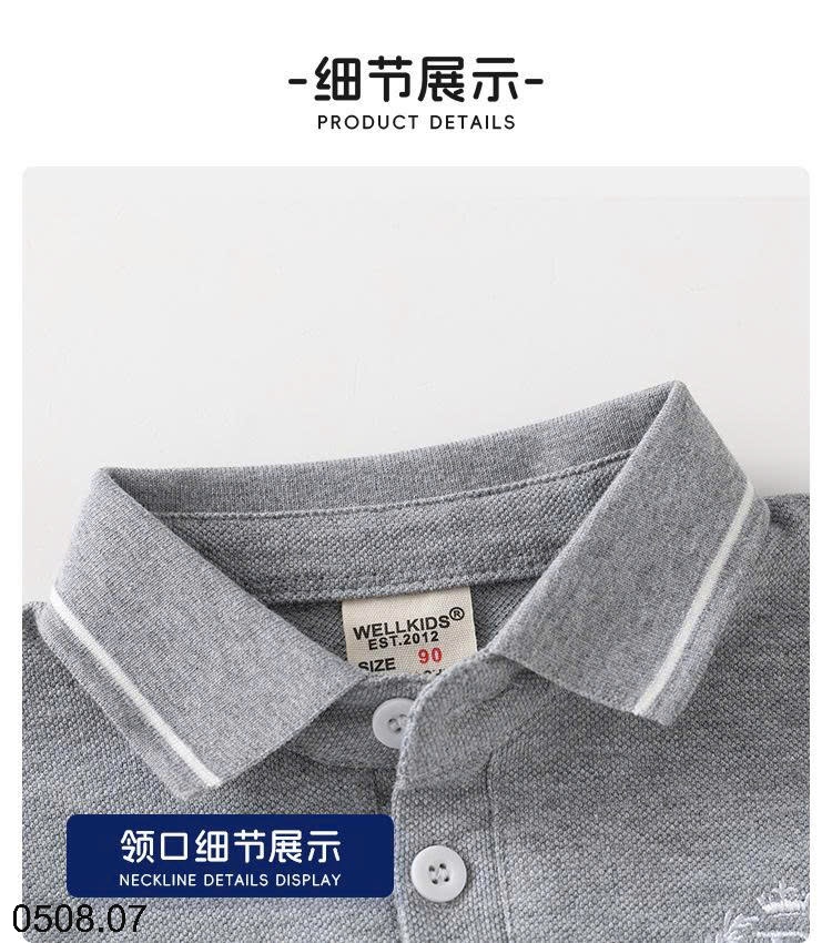 25HA0508.07 - ÁO POLO WELLKIDS BÉ TRAI