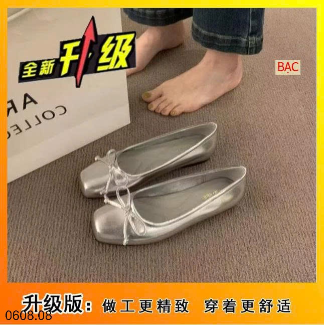 25HA0608.08 - GIÀY ĐẾ BỆT MŨI VUÔNG NỮ