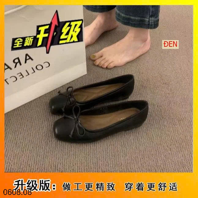25HA0608.08 - GIÀY ĐẾ BỆT MŨI VUÔNG NỮ