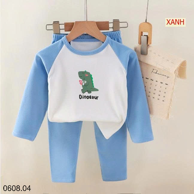 25HA0608.04 - SET 2 BỘ NỈ THU ĐÔNG MẶC NHÀ CHO BÉ YÊU