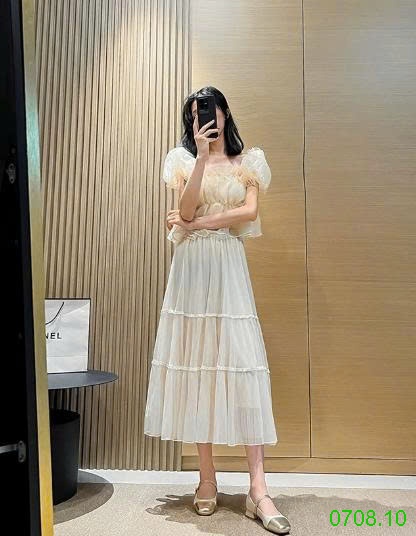 25HA0708.10 - GIÀY MARRY JANE QUAI ĐÍNH HOA TRÀ