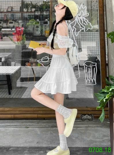 25HA0708.18 - CHÂN VÁY NGẮN XÒE BỒNG
