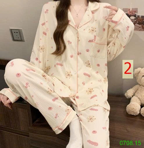 25HA0708.15 - SET BỘ MẶC NHÀ 3 CHI TIẾT CHO NỮ