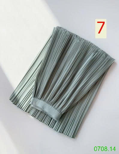 25HA0708.14 - CHÂN VÁY MIDI XẾP LY ANNA