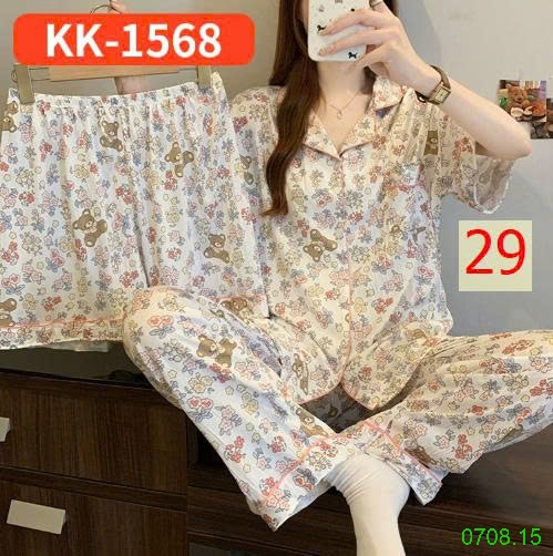 25HA0708.15 - SET BỘ MẶC NHÀ 3 CHI TIẾT CHO NỮ