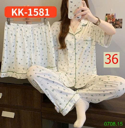 25HA0708.15 - SET BỘ MẶC NHÀ 3 CHI TIẾT CHO NỮ