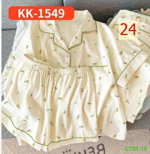 25HA0708.15 - SET BỘ MẶC NHÀ 3 CHI TIẾT CHO NỮ