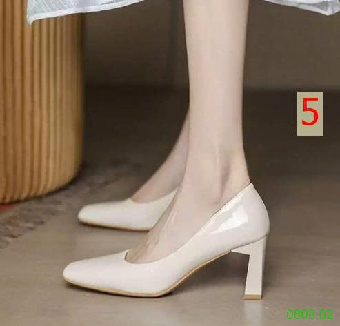 25HA0808.02 - GIÀY CÔNG SỞ CAO GÓT MŨI VUÔNG NỮ