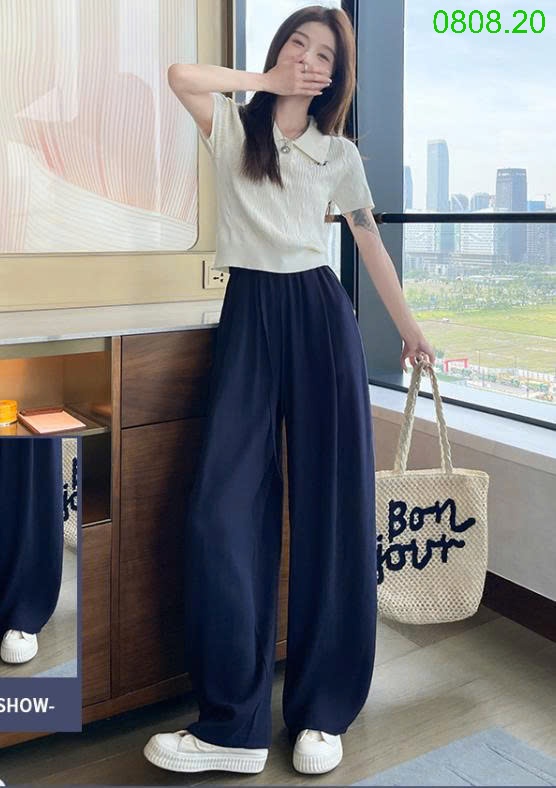 25HA0808.20 - QUẦN TENCEL ỐNG RỘNG YAMAMOTO NỮ