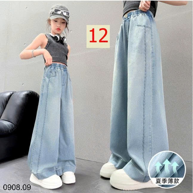 25HA0908.09 - QUẦN JEAN TENCEL BÉ GÁI SIZE ĐẠI