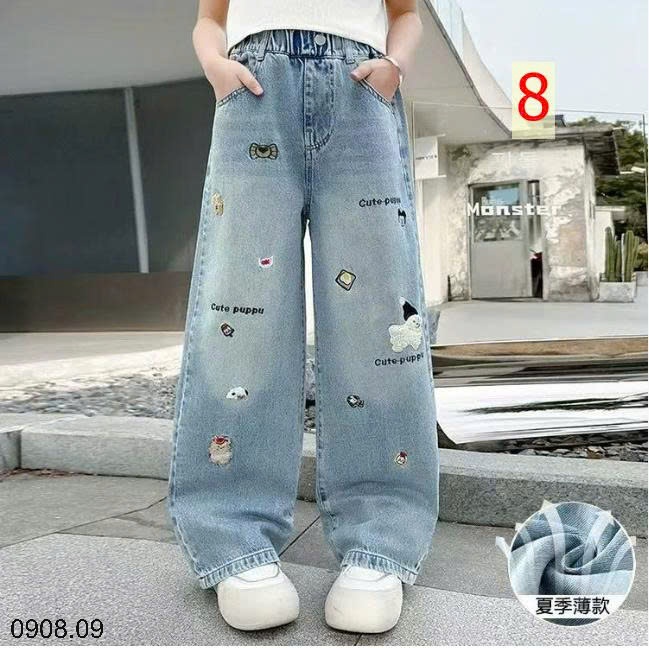 25HA0908.09 - QUẦN JEAN TENCEL BÉ GÁI SIZE ĐẠI