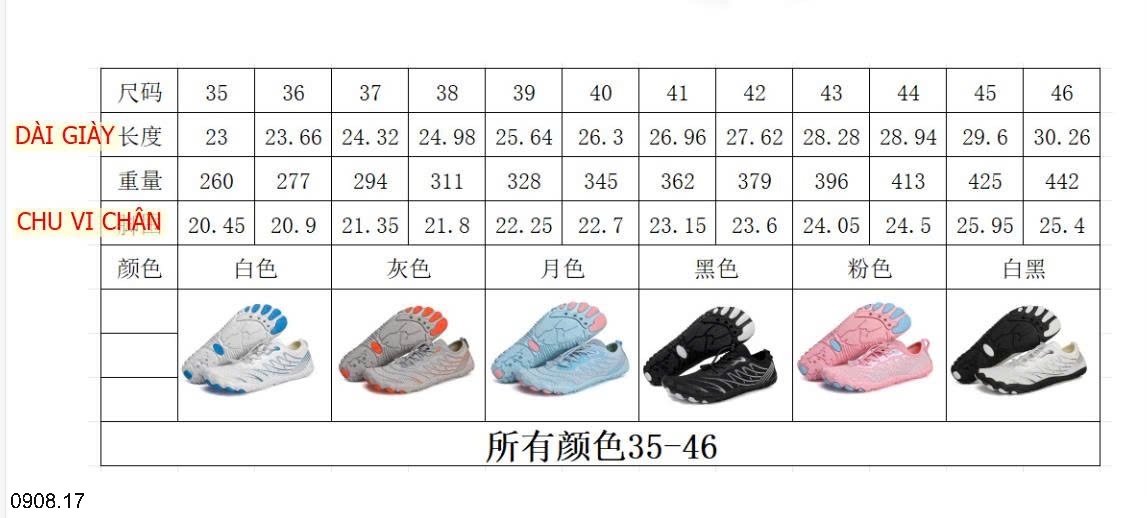 25HA0908.17 - GIÀY THỂ THAO NAM NỮ