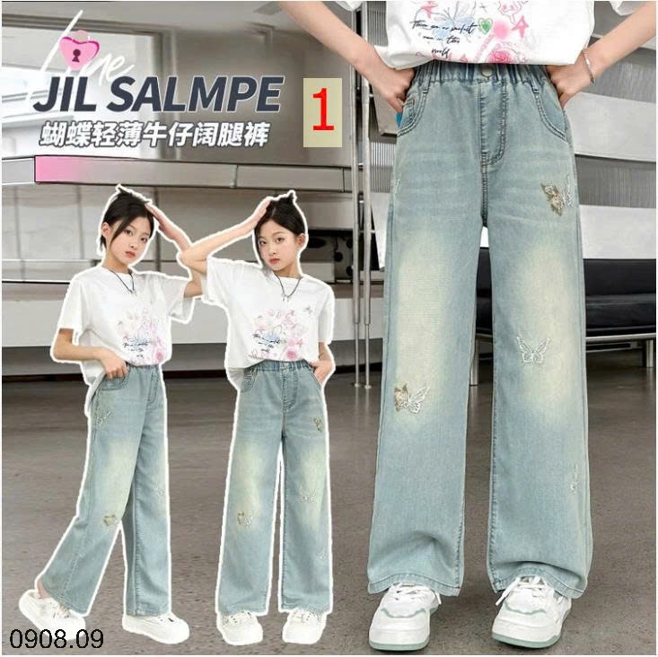 25HA0908.09 - QUẦN JEAN TENCEL BÉ GÁI SIZE ĐẠI
