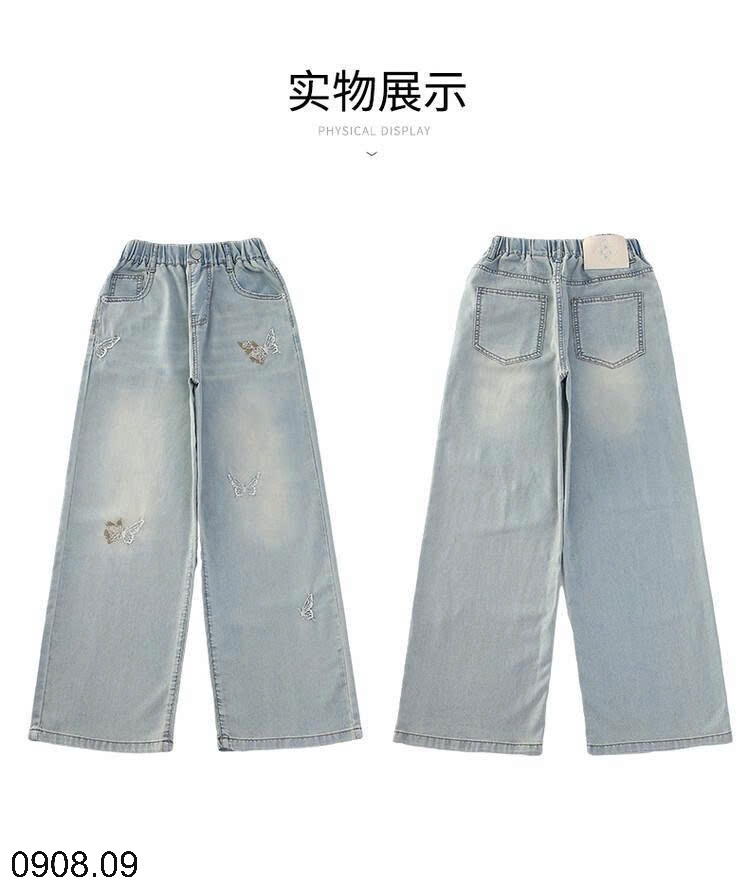 25HA0908.09 - QUẦN JEAN TENCEL BÉ GÁI SIZE ĐẠI