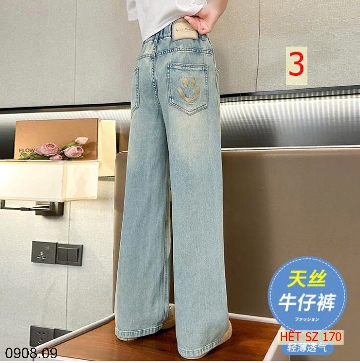 25HA0908.09 - QUẦN JEAN TENCEL BÉ GÁI SIZE ĐẠI