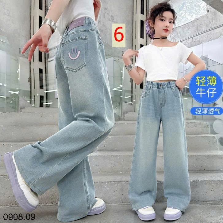 25HA0908.09 - QUẦN JEAN TENCEL BÉ GÁI SIZE ĐẠI