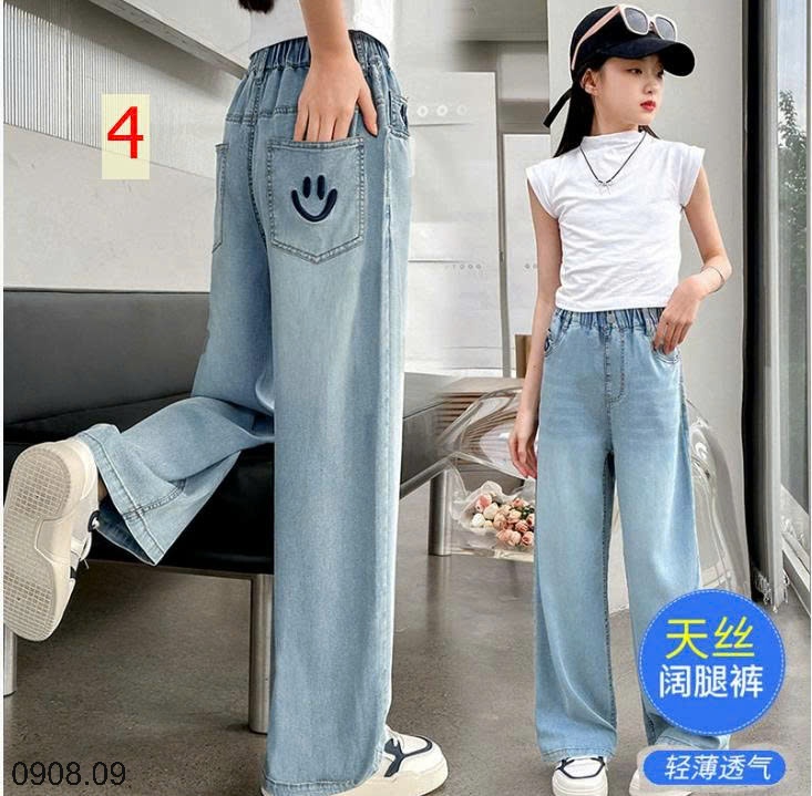 25HA0908.09 - QUẦN JEAN TENCEL BÉ GÁI SIZE ĐẠI