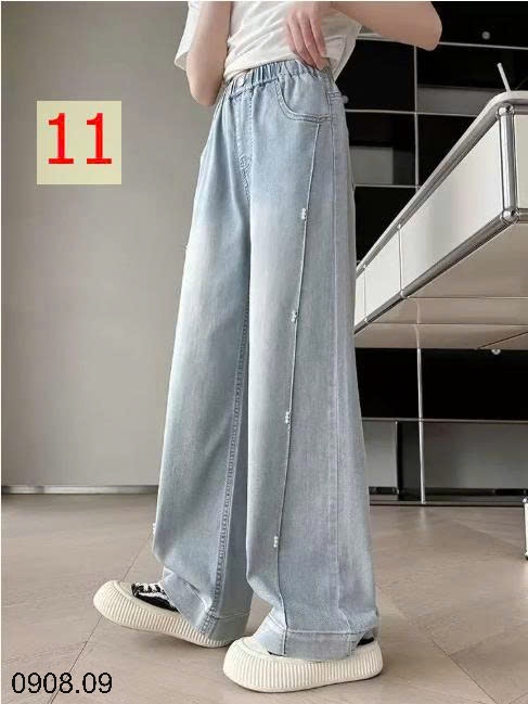 25HA0908.09 - QUẦN JEAN TENCEL BÉ GÁI SIZE ĐẠI