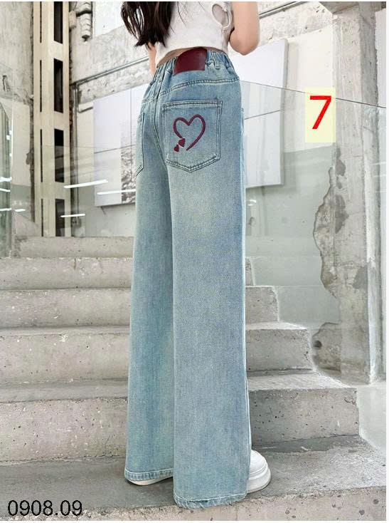 25HA0908.09 - QUẦN JEAN TENCEL BÉ GÁI SIZE ĐẠI