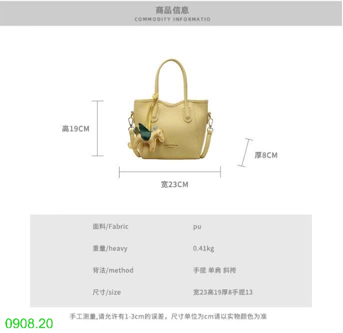 25HA0908.20 - TÚI MINI KÈM MÓC NGỰA XINH