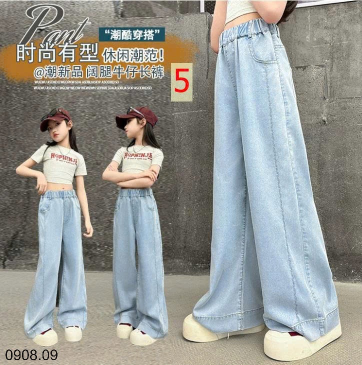 25HA0908.09 - QUẦN JEAN TENCEL BÉ GÁI SIZE ĐẠI