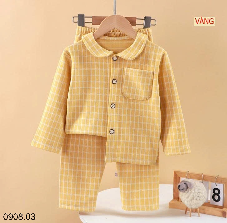 25HA0908.03 - PIZAMA KẺ NỈ CHO BÉ