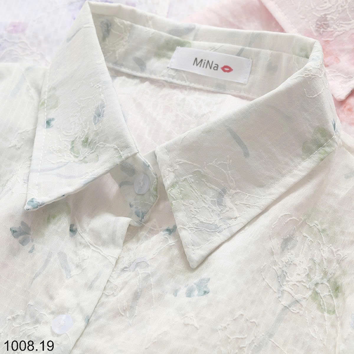 25HA1008.19 - SƠ MI HOA CHO NỮ
