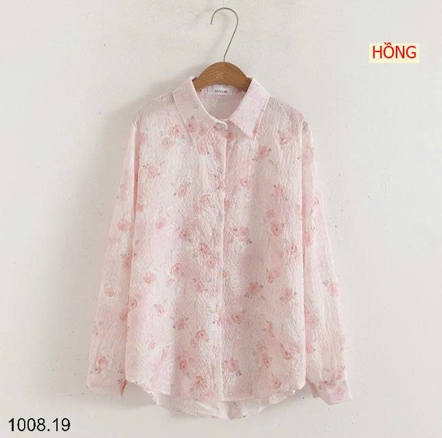 25HA1008.19 - SƠ MI HOA CHO NỮ