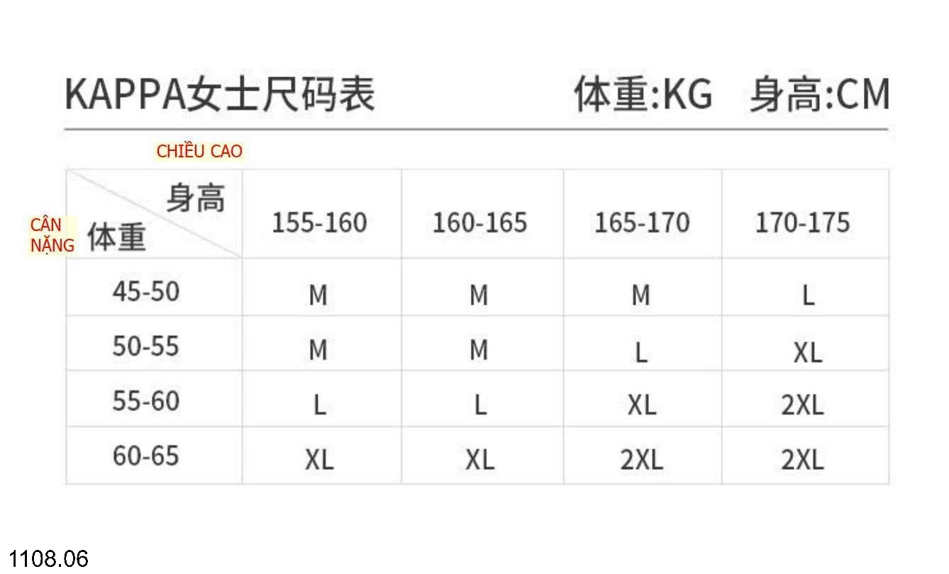 25HA1108.06 - ÁO THUN TĂM CỔ TRÒN KAPPA NỮ