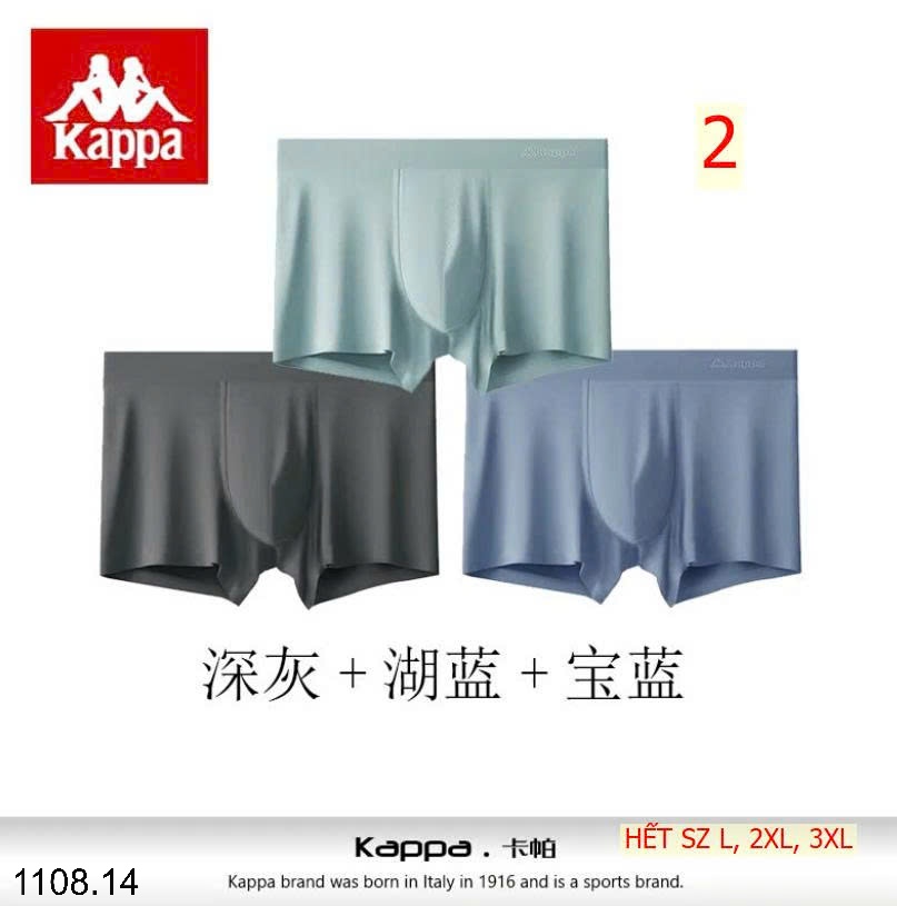 25HA1108.14 - SET 3 QUẦN SỊP ĐÙI NAM KAPPA