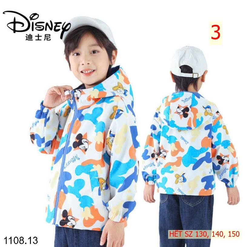 25HA1108.13 - ÁO KHOÁC GIÓ 2 MẶT DISNEY CHO BÉ